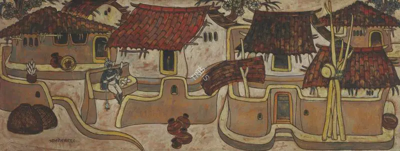 Almelkar, A.A. (Artist). Untitled, 1968 | Painting