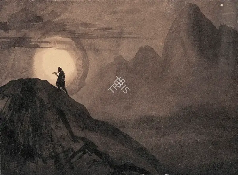 Sen, Bireshwar (Artist). Nagarjuna Bringing up the Nether World, 1943 | Painting