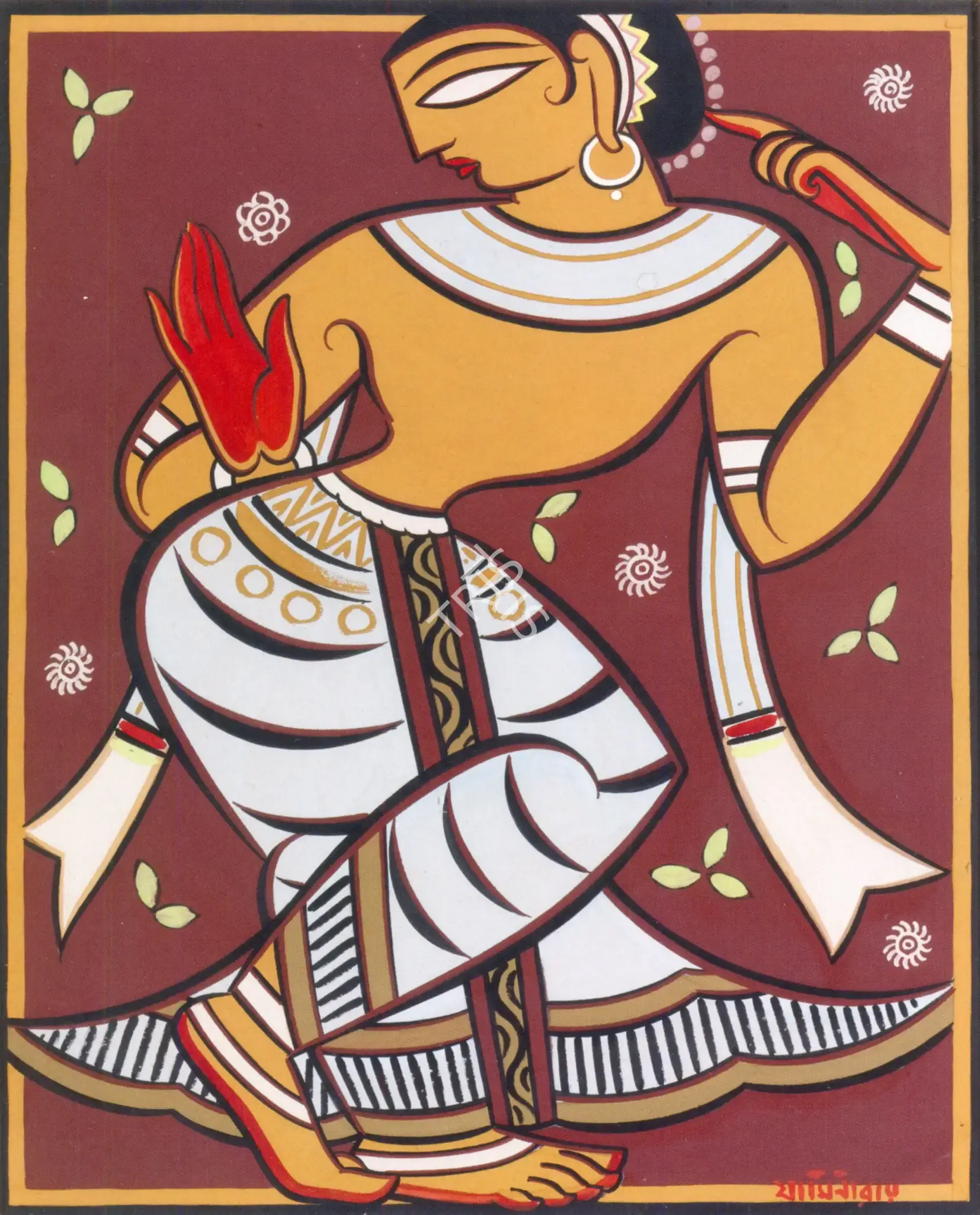 Roy, Jamini (Artist). Untitled (Gopi), n.d. | Painting