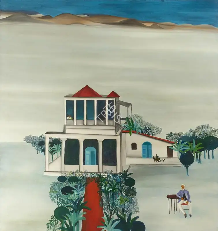 Khakhar, Bhupen (Artist). Residency Bungalow. Oil on canvas, 1969 | Painting | FineArts | 00354549