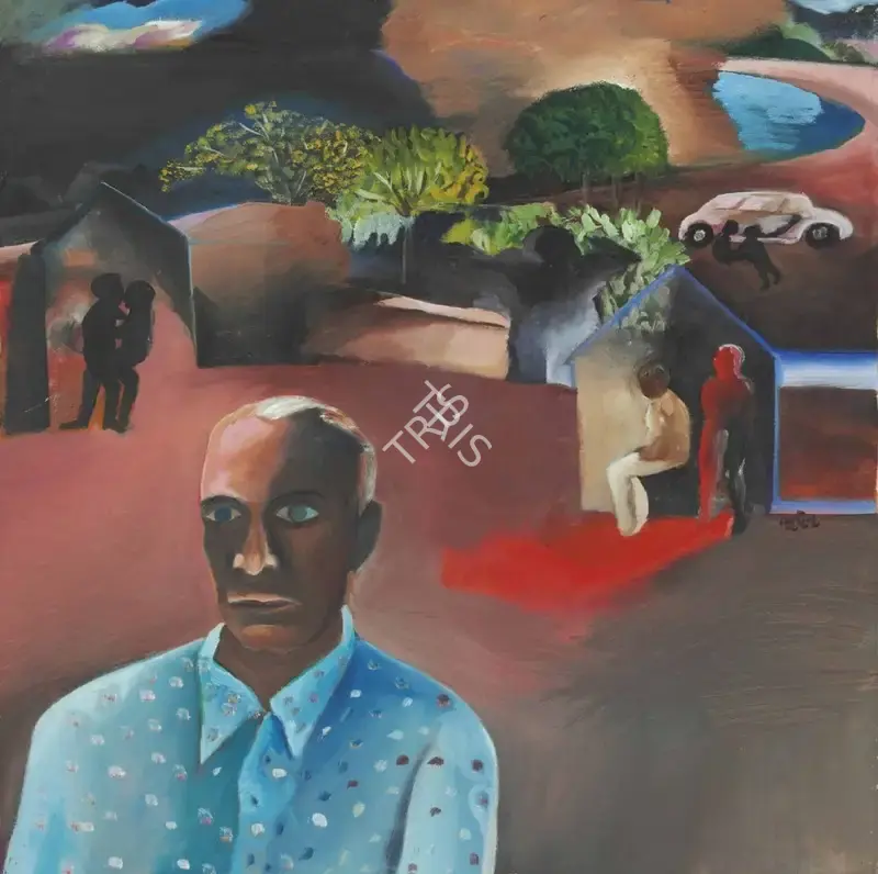 Khakhar, Bhupen (Artist). At New Jersey, 1986 | Painting
