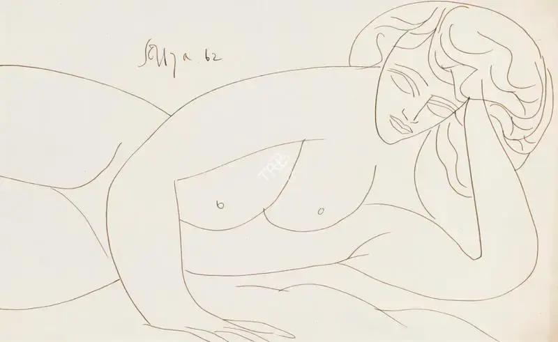 Souza, F.N. (Artist). Untitled (Nude Woman), 1962 | Drawing