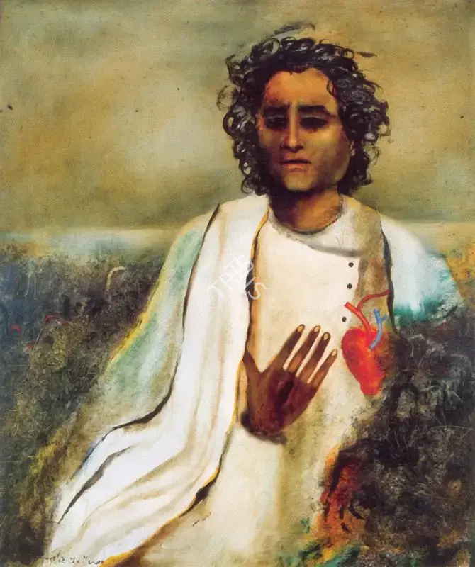 Menon, Anjolie Ela (Artist). Portrait of R., n.d. | Painting