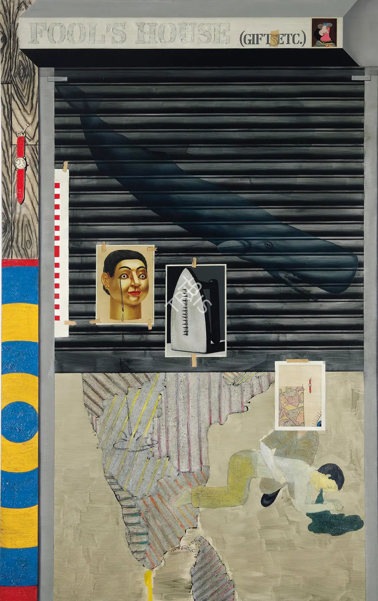 Dodiya, Atul (Artist). Fool's House. Oil, acrylic, marble dust and charcoal on canvas, 2009 | Painting | FineArts | 00645191