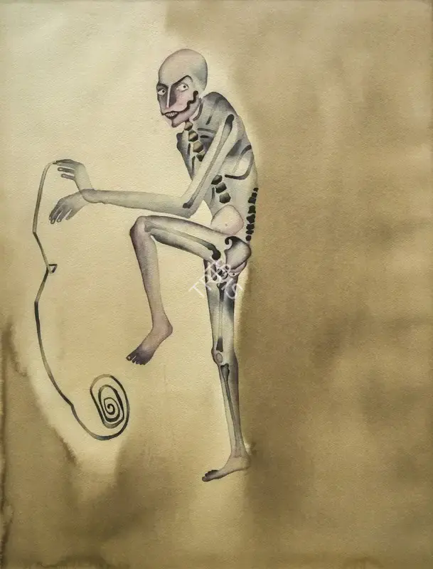 Dodiya, Atul (Artist). Fakir with Long Nail - XI, 2002 | Painting