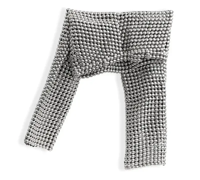Shende, Valay (Artist). Untitled (Pant). Stainless steel discs, 2021 | Sculpture | EconomicsArt | 00869492
