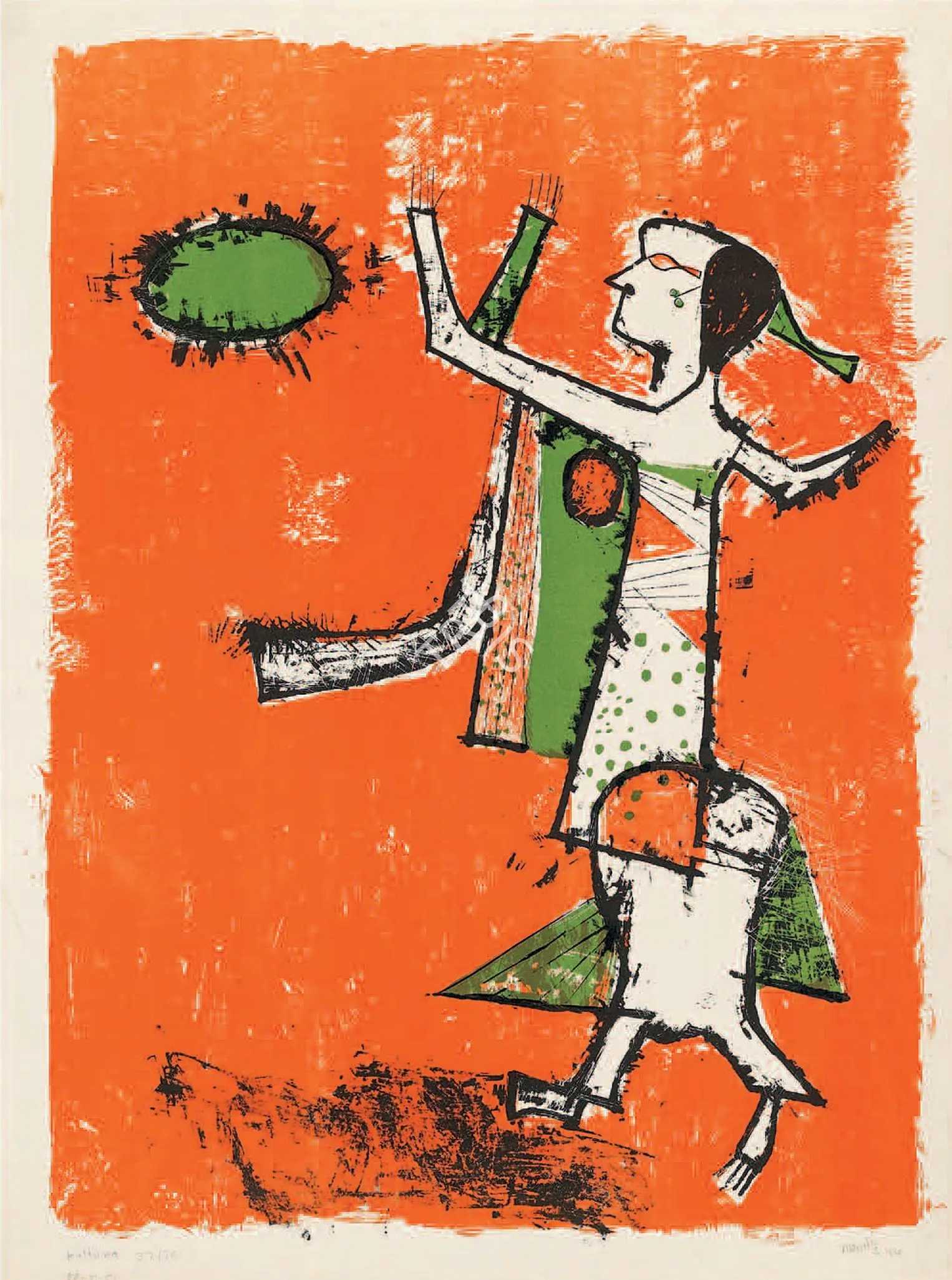 Gaitonde, V.S. (Artist). Kultura. Lithograph in colour, 1957 | Graphic Art | FineArts | 00645525