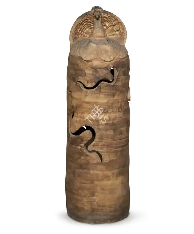 Mukherjee, Mrinalini (Artist). Snake Column I. Stoneware (Ceramic), circa 1995 | Sculpture | EconomicsArt | 00871630