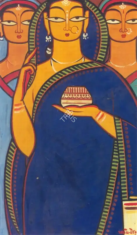 Roy, Jamini (Artist). Untitled (Three Women), n.d. | Painting