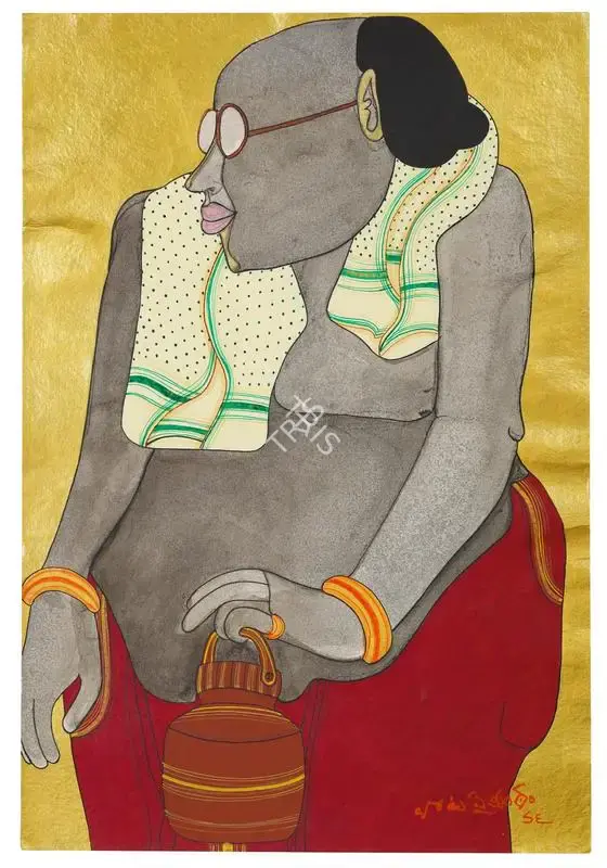 Vaikuntam, Thota (Artist). Untitled. Gouache on paper, 1986 | Painting | FineArts | 00341641