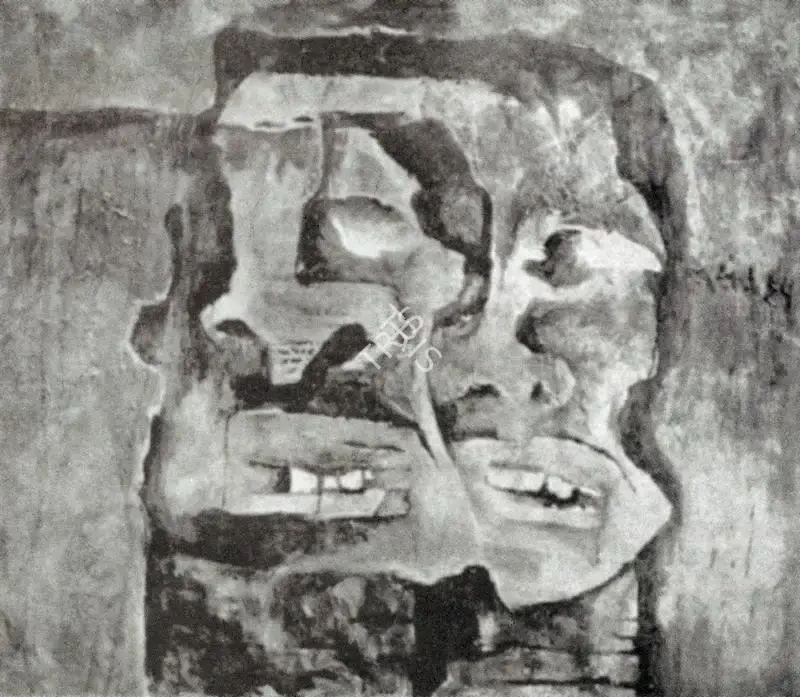 Agashe, Vasant (Artist). Mute Cry. n.d. | Artrends, July-October 1965 | Painting | FineArts | 00551356