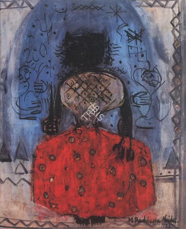 Naidu, Reddeppa (Artist). Goddess Invincible. Oil and mirror on board, 1956 | Painting | FineArts | 00600265