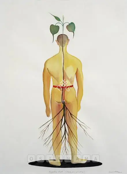 Nair, Surendran (Artist). Regarding Roots (Study For A Painting), 2002 | Painting