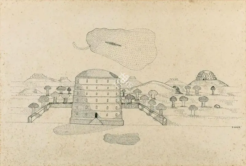 Barwe, Prabhakar (Artist). Untitled, 1986 | Drawing