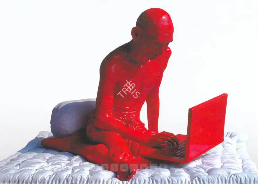 Roy, Debanjan (Artist). India Shining I (Gandhi And The Laptop), 2007 | Sculpture