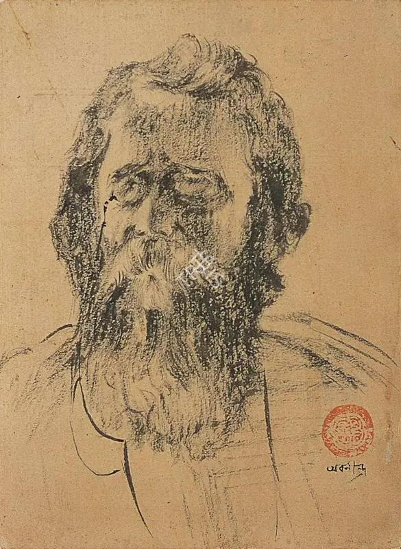 Tagore, Abanindranath (Artist). Portrait. Watercolour and mixed media on paper, early 1920s | Painting | FineArts | 00371642