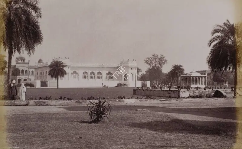 Bourne, Samuel (Photographer). The Kaiser Bagh, Lucknow - From the album 'India Ceylon and Egypt 1901-1902'. Albumen Print pasted on mount, c.1865-1866 | Antiquarian Photograph | Photography | 00115486