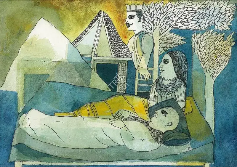 Narayan, Badri (Artist). Looking out, into Space, 2002 | Painting