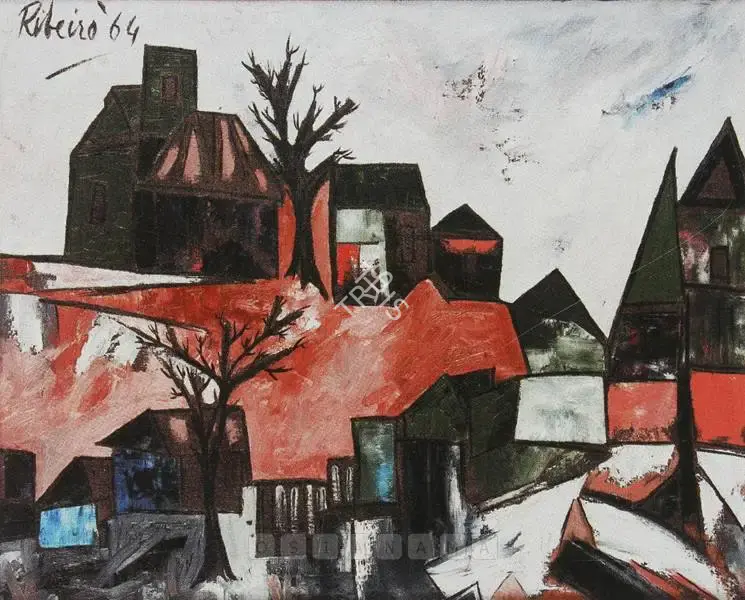 Ribeiro, Lance (Artist). Landscape With Trees. Oil on canvas, 1964 | Painting | FineArts | 00598147