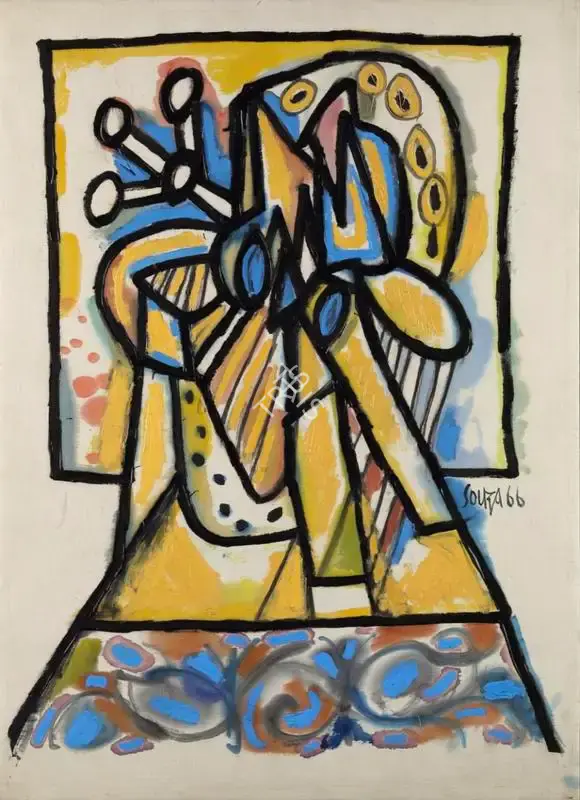 Souza, F.N. (Artist). Untitled (Head), 1966 | Painting