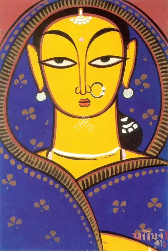 Roy, Jamini (Artist). Head of a Lady, n.d. | Painting