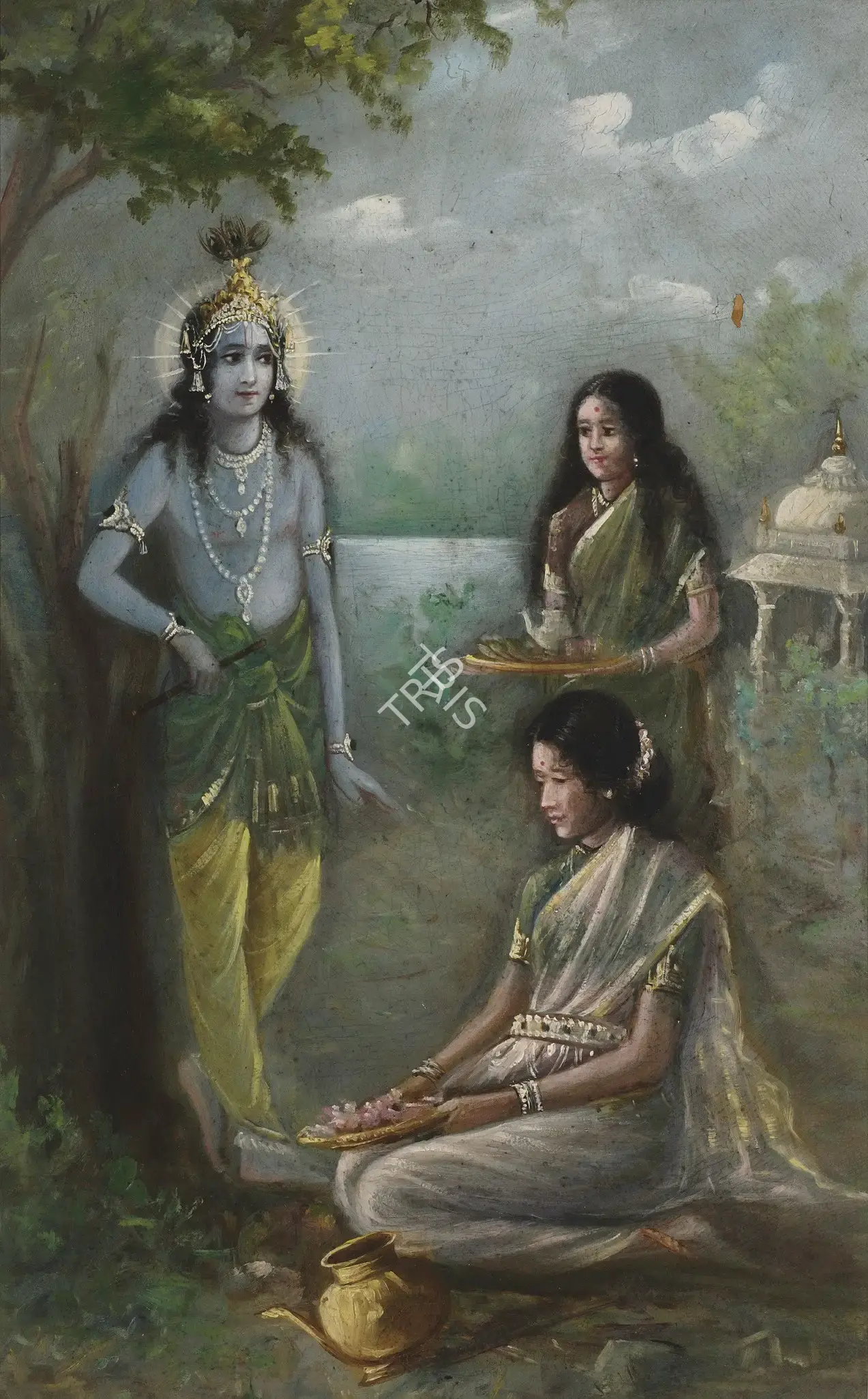 Bukhsh, Ustad Allah (Artist). Krishna Series. Oil on board, early 1930s | Painting | FineArts | 00899145