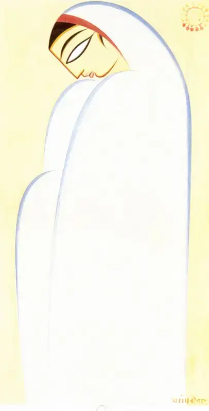 Roy, Jamini (Artist). Young Woman in White, n.d. | Painting
