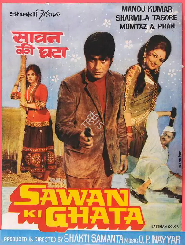 Samanta, Shakti (Producer), Sawan Ki Ghata, 1966 | Full Sheet Poster | CinemaEducation | 00766162