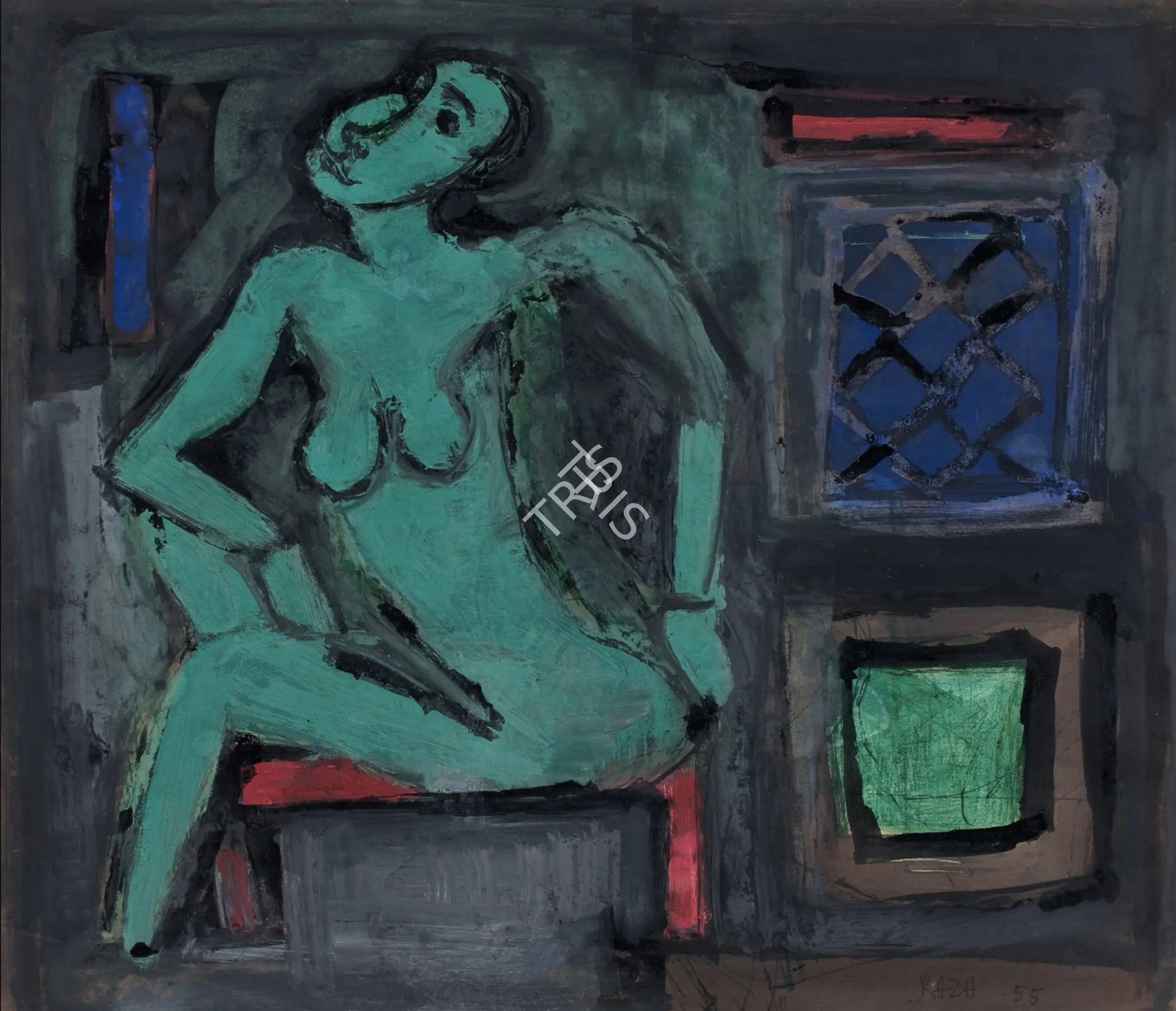 Raza, S.H. (Artist). Untitled, 1955 | Painting
