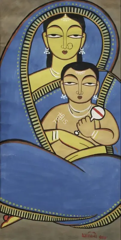 Roy, Jamini (Artist). Mother and Child, n.d. | Painting