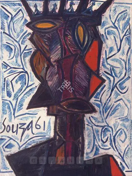 Souza, F.N. (Artist). Untitled (Head Of A King), 1961 | Painting