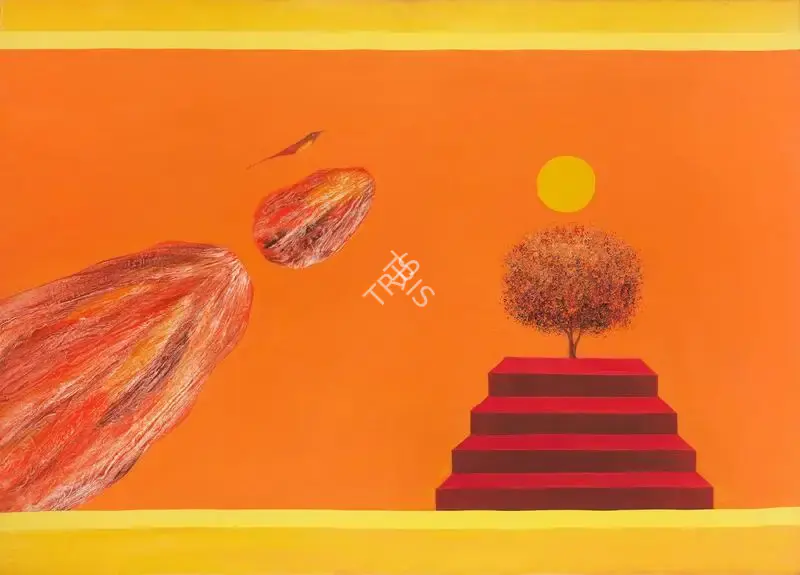 Swaminathan, J. (Artist). Untitled (Bird & Mountain series). Oil on canvas, 1982 | Painting | FineArts | 00547693