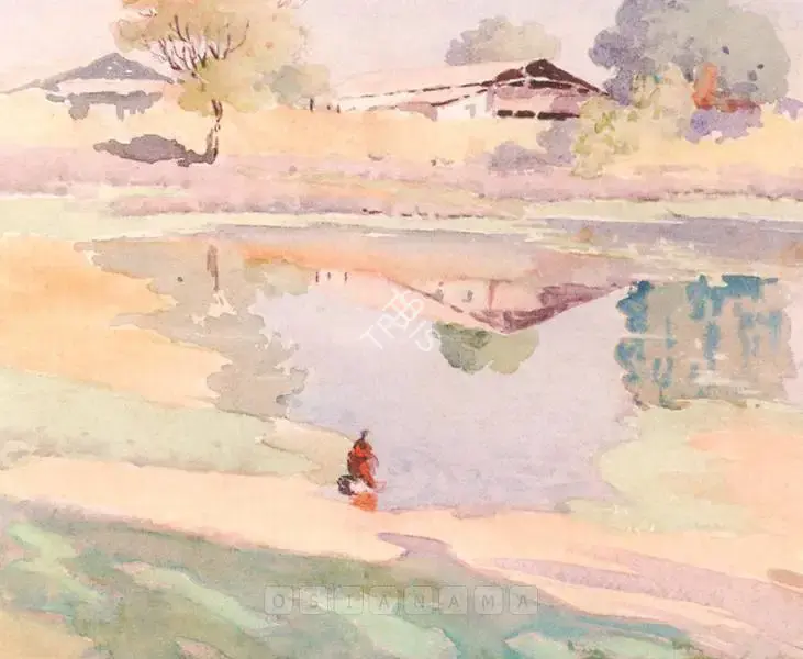 Haldankar, S.L. (Artist). The Village Pond, n.d. | Painting