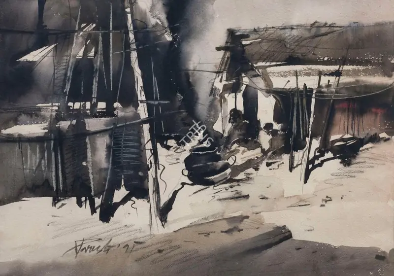 Maity, Paresh (Artist). Untitled. Gouache on paper, 1991 | Painting | FineArts | 00357782