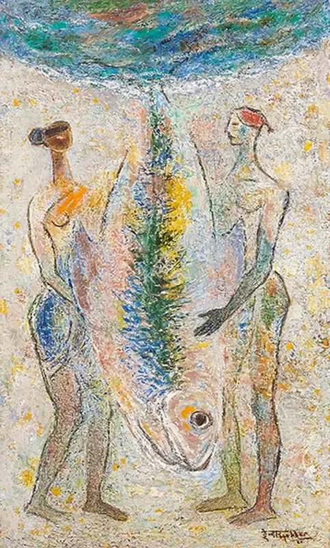 Hebbar, K.K. (Artist). Prosperity, 1980 | Painting