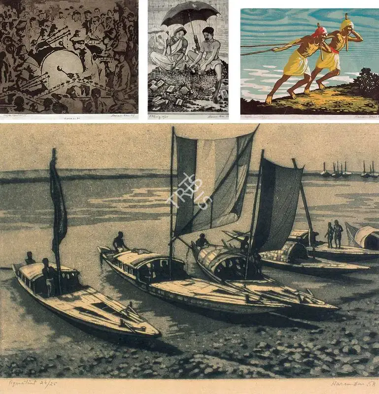 Das, Haren (Artist). Happy Pair. Etching, 1950 | Graphic Art | FineArts | 00371671