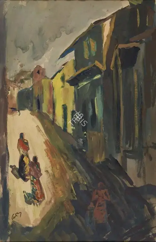 Gade, H.A. (Artist). A Street Scene, n.d. | Painting