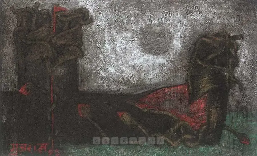 Gujral, Satish (Artist). Untitled. Acrylic and Mixed Media on canvas laid down on board, 1992 | Painting | FineArts | 00575369