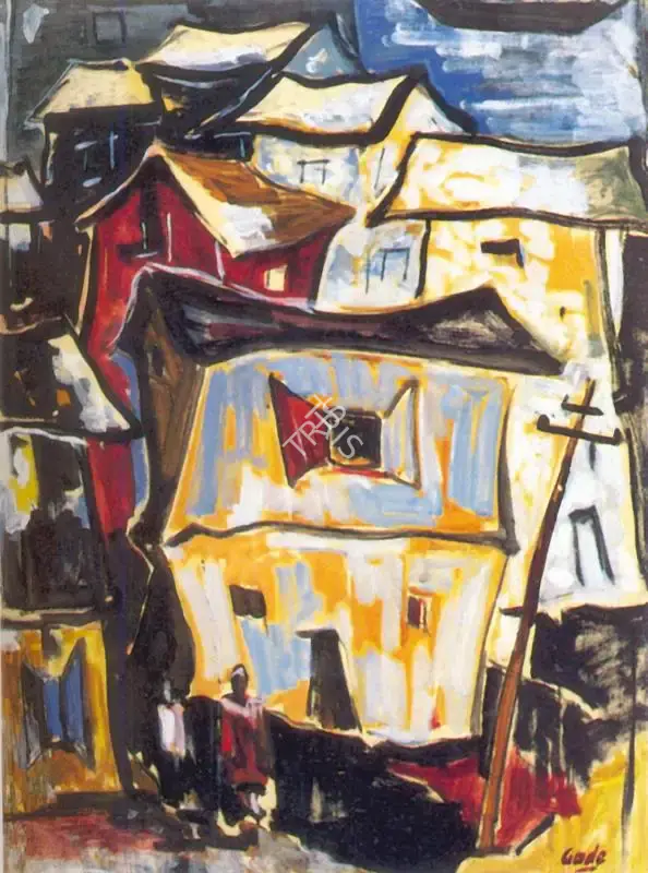 Gade, H.A. (Artist). Houses, n.d. | Painting