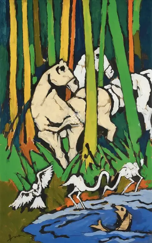 Husain, M.F. (Artist). OPCE 22, 2004 | Painting