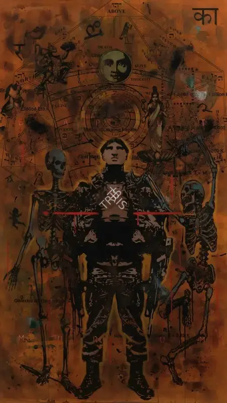 Parmar, Maganlal (Artist). Caput Mortum -7, 2008 | Painting
