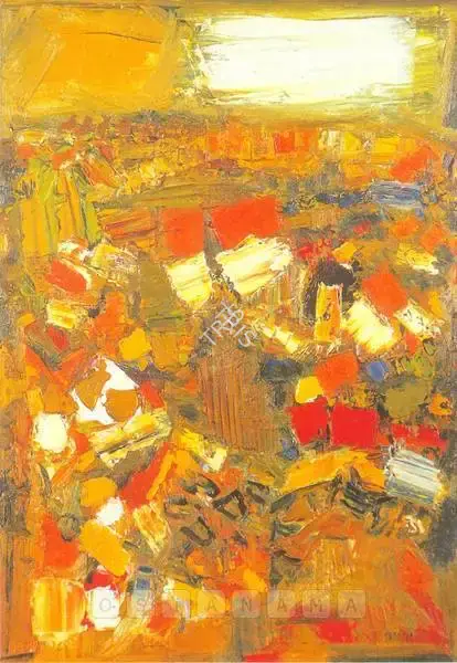 Raza, S.H. (Artist). Paysage, 1961 | Painting