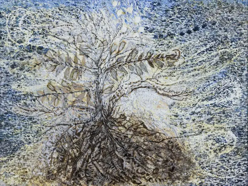 Chakravarty, Jayashree (Artist). Untitled. Mixed media on canvas, 2019 | Painting | EconomicsArt | 00872080