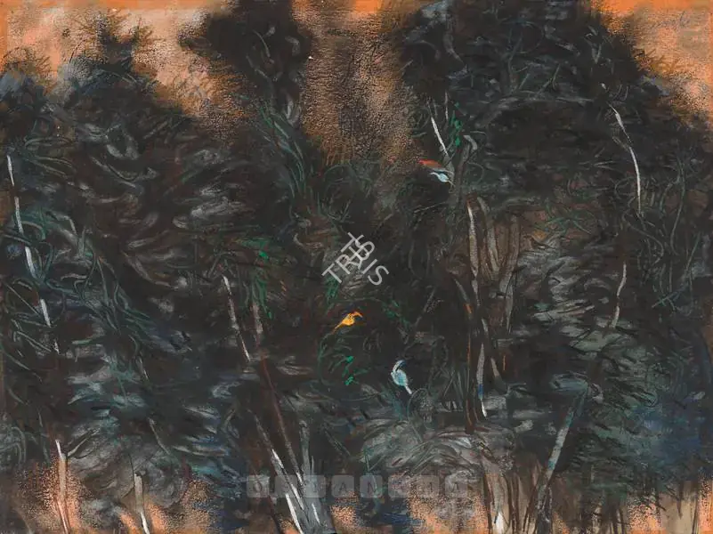 Ghose, Gopal (Artist). Birds, 1963 | Painting