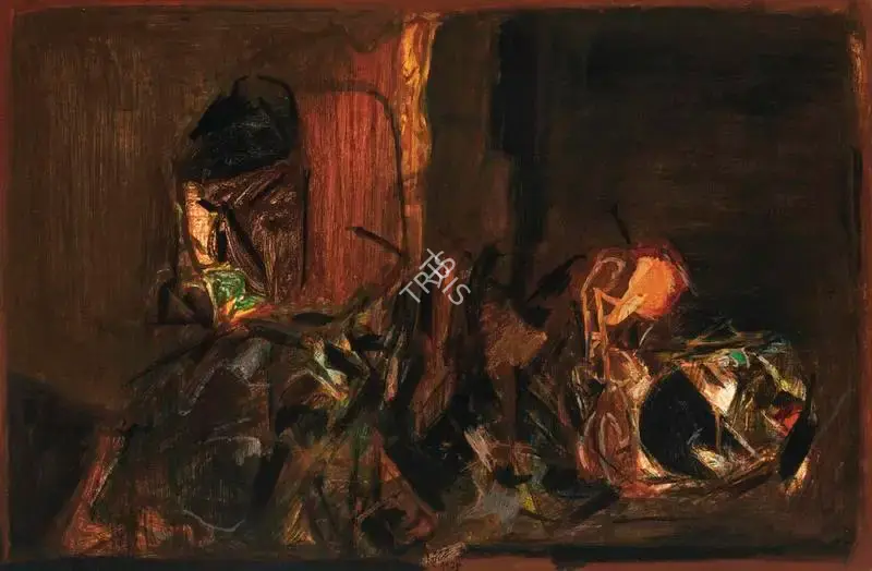 Raza, S.H. (Artist). Untitled (La Terre), 1978 | Painting