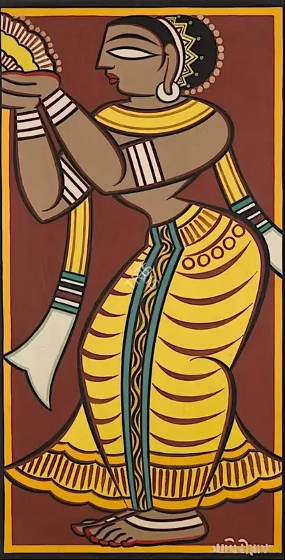 Roy, Jamini (Artist). Untitled (Gopini), n.d. | Painting