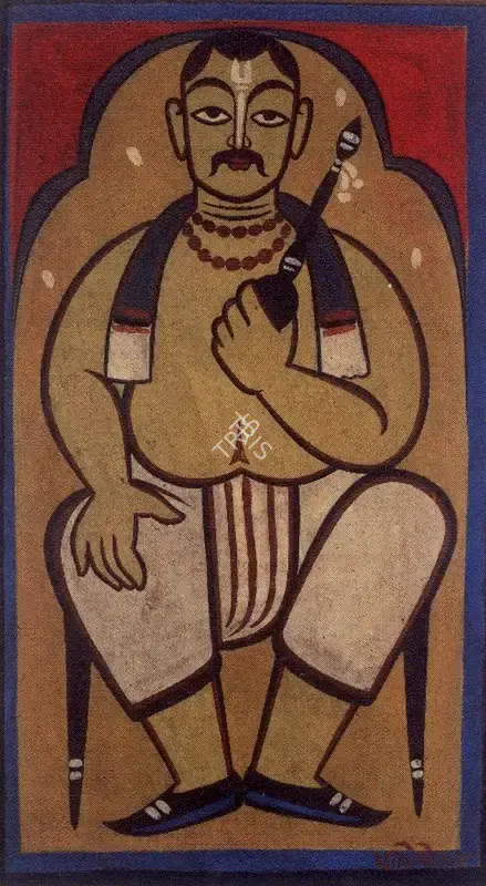 Roy, Jamini (Artist). Man With Hookah, n.d. | Painting