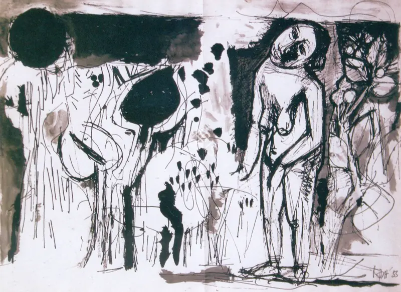 Raza, S.H. (Artist). Untitled, 1955 | Painting