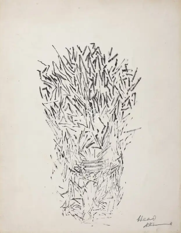Khanna, Krishen (Artist). Head, n.d. | Drawing