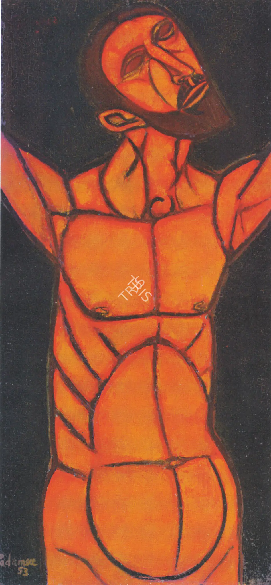 Padamsee, Akbar (Artist). Christ, 1953 | Painting